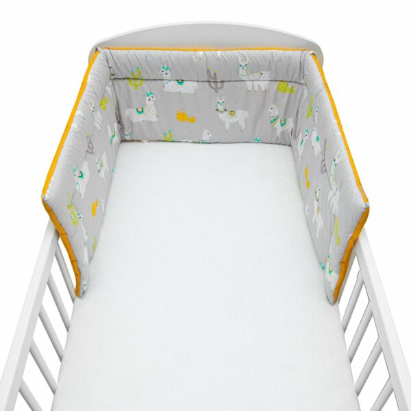 3-delige Baby Bedding - Llama Grijs/Geel - 100x135 cm - Afbeelding 2