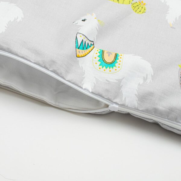 3-delige Baby Bedding - Llama Grijs/Geel - 100x135 cm - Afbeelding 5