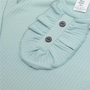 Baby body - Mintgroen - Geribbelde stof - Maat 80 (9-12 maanden)