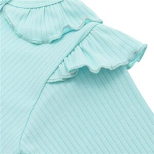 Baby Jumpsuit - Long Sleeve - Mintgroen - Ruches - 100% Katoen