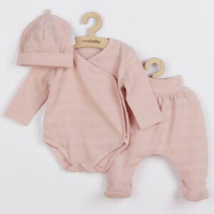 Babyset - 3-delig - Roze - Romper, broek met voetjes en muts