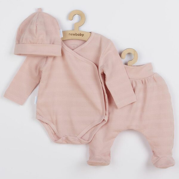 Babyset - 3-delig - Roze - Romper, broek met voetjes en muts