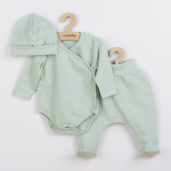 Babyset - 3-delig - Mintgroen - Rompertje met lange mouwen - Afbeelding 4