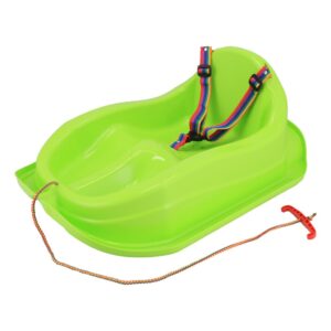 Felgroene Kinderslee met Rugleuning en Veiligheidsgordel