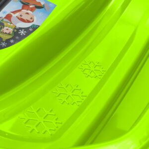 Groene Bobslee met Rugleuning en Handgrepen - Kinderslee