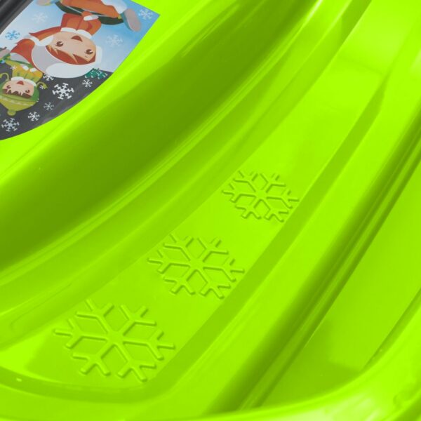 Groene Bobslee met Rugleuning en Handgrepen - Kinderslee