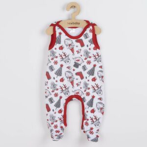 Mouwloze Jumpsuit - Kerstthema - Maat 56 (0-3 maanden)