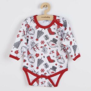 Baby romper - lange mouwen - kerstthema - maat 62 (3-6 maanden)