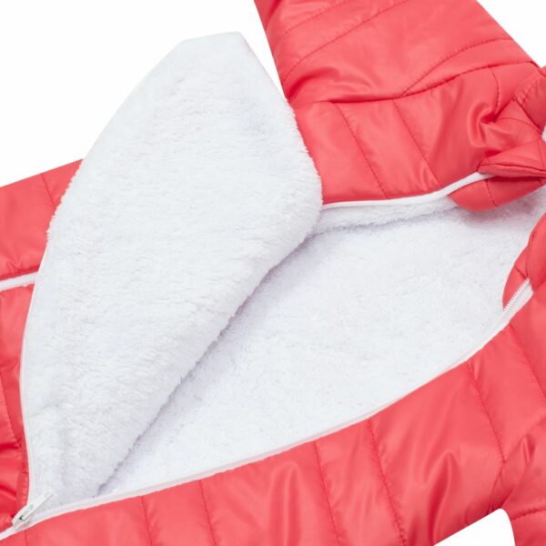 Winteroverall - Met capuchon - Rode kleur - Maat 68 (4-6 maanden) - Afbeelding 3