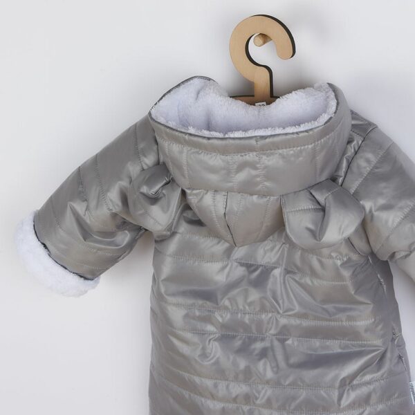 Jumpsuit - Grijs - Capuchon met Oren - Maat 68 (4-6 maanden) - Afbeelding 2
