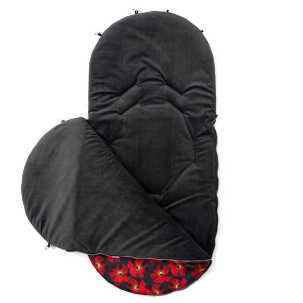 Winter voetenzak rood - fleece & antiallergisch
