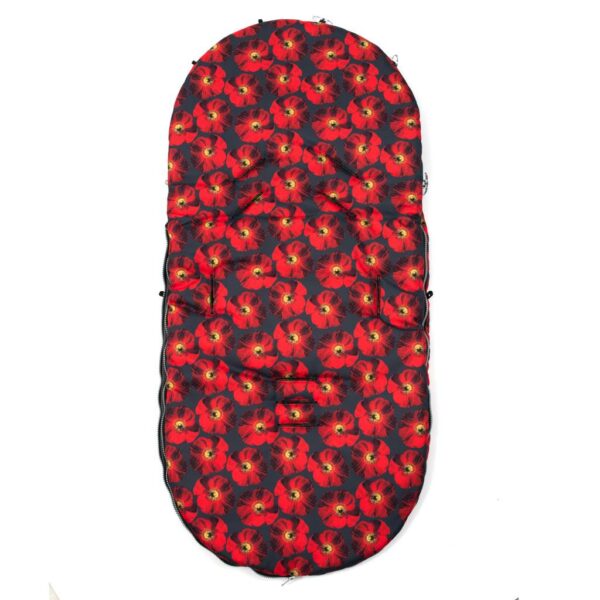 Winter voetenzak rood - fleece & antiallergisch - Afbeelding 2