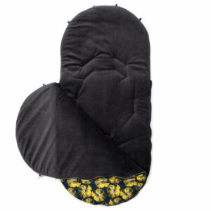 Winter voetenzak geel voor buggy met fleece en rits