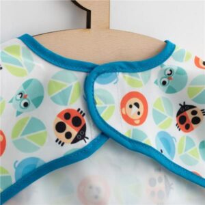 slabbetje - 42x35 cm - met dierenprint - klittenbandsluiting