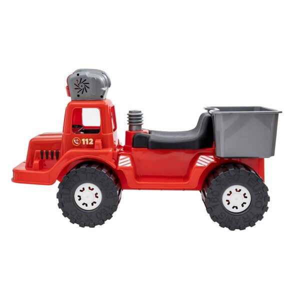 Loopauto brandweerwagen met bellenblaas 70 cm rood - Afbeelding 5