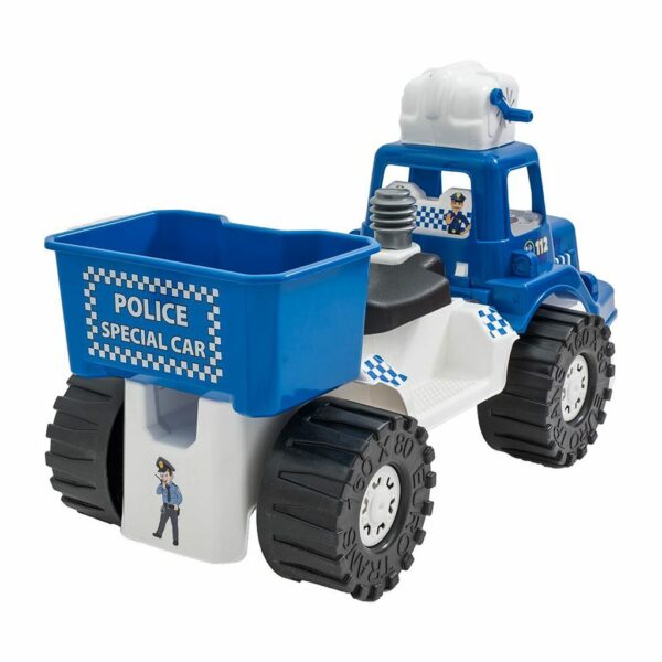 Politie loopauto met bellenblaas - 70 cm blauw - Afbeelding 2