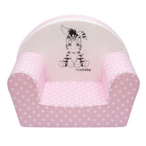 Kinderstoel - Zachte stof - Lichtroze - Zebra print