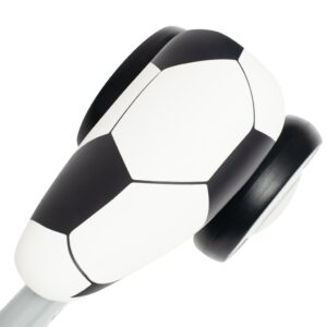 Loopfiets Wit en grijs - Peuterfiets met Voetbal Design