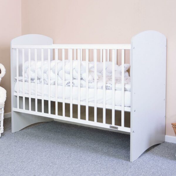 Kinderbed - Wit-grijs - Veilig elegant ontwerp - Modern