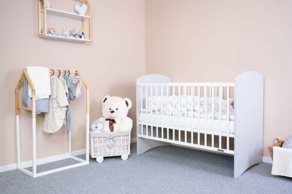 Kinderbed - Wit-grijs - Veilig elegant ontwerp - Modern - Afbeelding 2