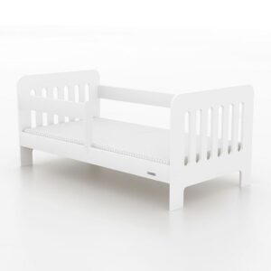 Kinderbed met zijwand 140x70 cm - Wit - Baby meubels