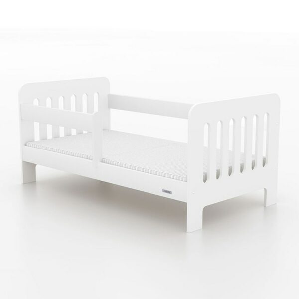 Kinderbed met zijwand 140x70 cm - Wit - Baby meubels