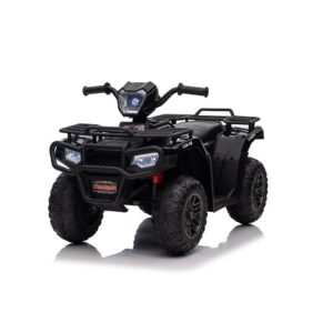 Elektrische Kinderquad – Zwart – 12V – Muziek, LED & 3 Snelheden