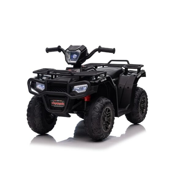 Elektrische Kinderquad – Zwart – 12V – Muziek, LED & 3 Snelheden