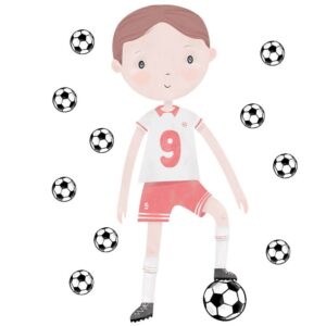 Voetballer muurstickers - 85 x 60 cm - kinderkamer