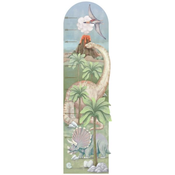 Groeimeter muursticker dino 42 x 147 cm voor kinderkamer - Afbeelding 3