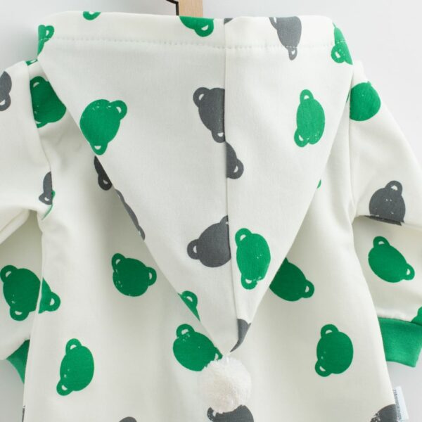 Jumpsuit - Groen - Berenpatroon - Maat 74 (6-9 maanden)