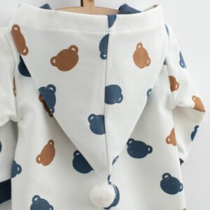 Baby Jumpsuit - Berenpatroon - Met capuchon - Geschikt voor 12-18 maanden