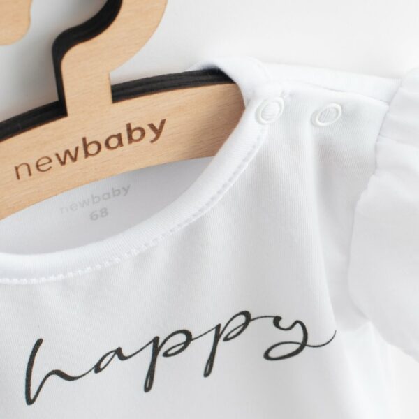 Baby Clothing - 2-Piece Set - Wit T-shirt met "be happy" tekst - Afbeelding 5