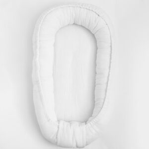 Babynestje Wit - Zacht Mousseline Wieginzet - Ademend