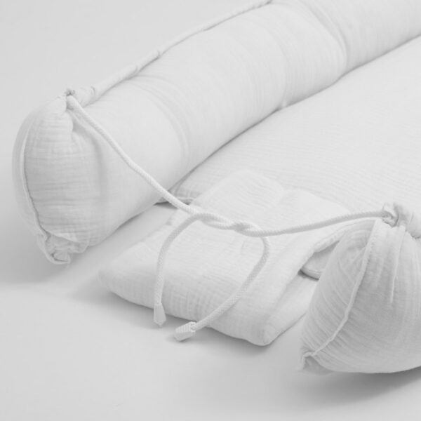 Babynestje Wit - Zacht Mousseline Wieginzet - Ademend - Afbeelding 2