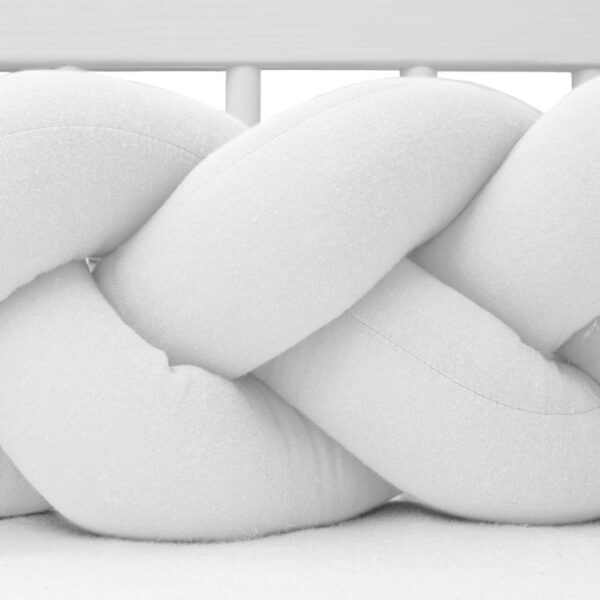 Bedomrander - Wit - Ademend en Zacht - Voor Babybed/Wieg
