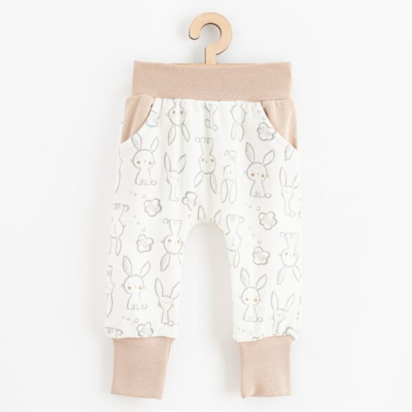 Babybroek - Sweatpants - Grijze konijntjes - Maat 68 (4-6 maanden)