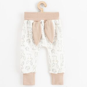 Sweatpants - 100% katoen - maat 86 (12-18m) - konijntjes en wolkjes
