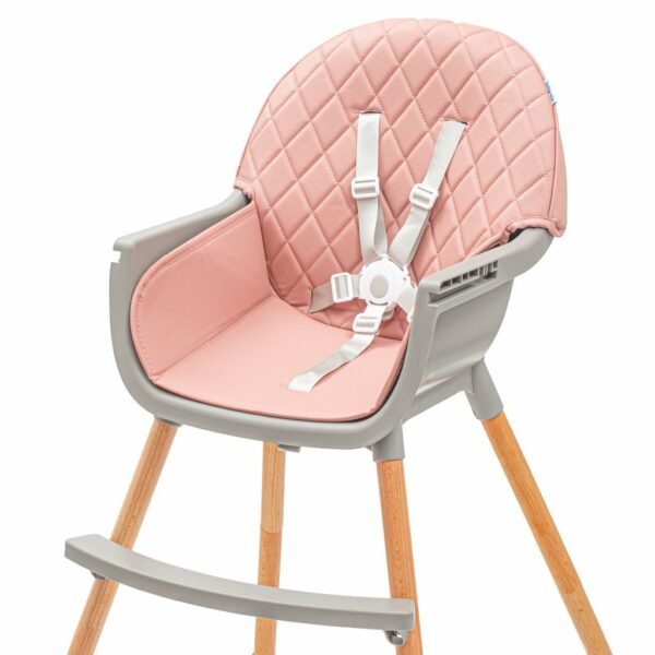 Houten Kinderstoel Roze -  Afneembaar Dienblad - Afbeelding 2