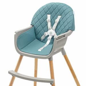 Moderne Kinderstoel met Houten Poten - Groen