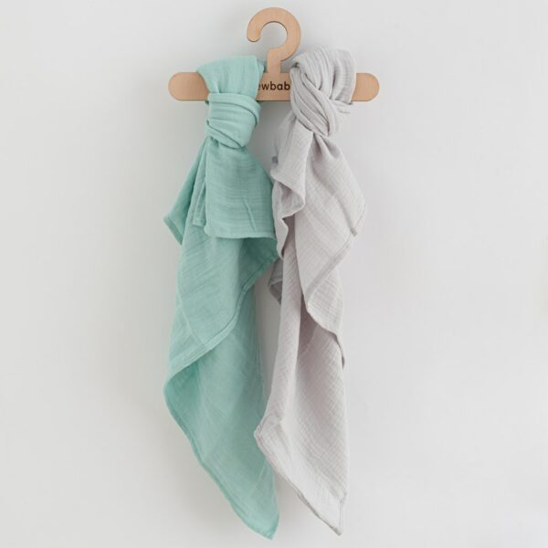 Hydrofiele doeken set van 2 - 60x80 cm - groen/grijs