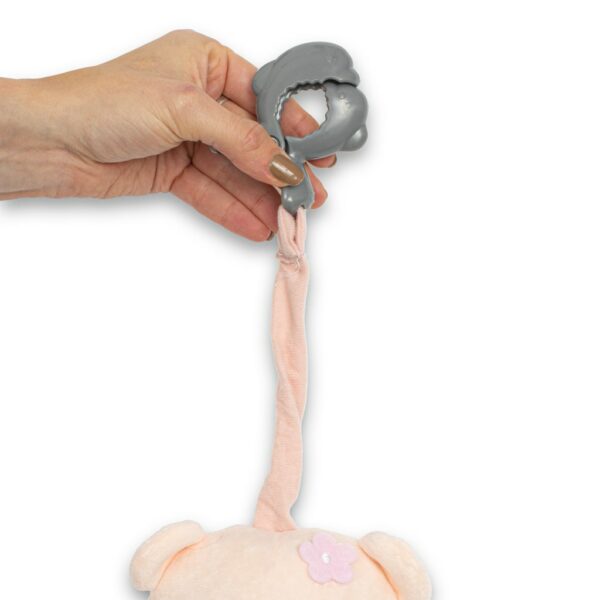 Knuffelbeer Roze Pluche met Speelautomaat en Clip - Afbeelding 2