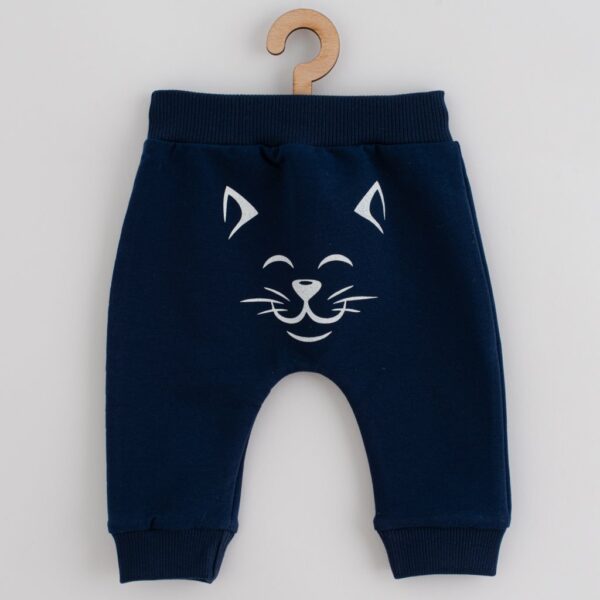 Babykleding - 2-delige set - Donkerblauwe trui met capuchon
