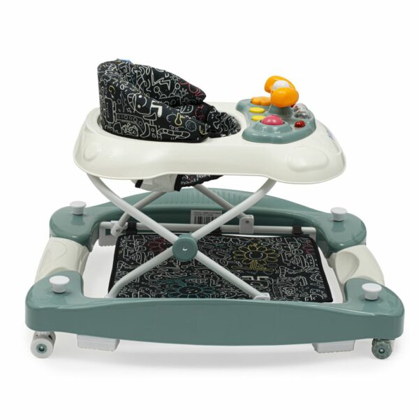 Looptrainer met Schommelstand – Groen – Met Geluid en Siliconen Wielen - Afbeelding 2