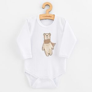 Baby Romper - Lange Mouwen - Maat 62 (3-6m) - Teddybeer Borduring