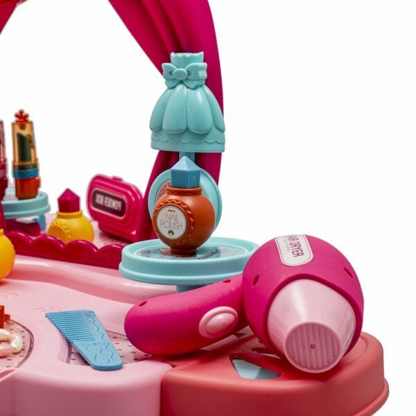 Kinderkaptafel Roze - Inclusief Accessoires & Spiegel - Afbeelding 2