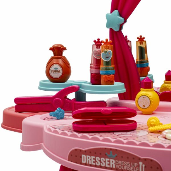 Kinderkaptafel Roze - Inclusief Accessoires & Spiegel - Afbeelding 3