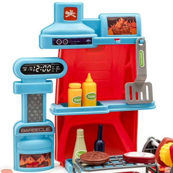 Speelgoedkeuken Barbecue op Wielen met Accessoires - Afbeelding 2