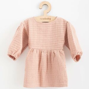 Kleding - Katoen Jurk - Roze - 3/4 Mouwen - Maat 80 (9-12 maanden)
