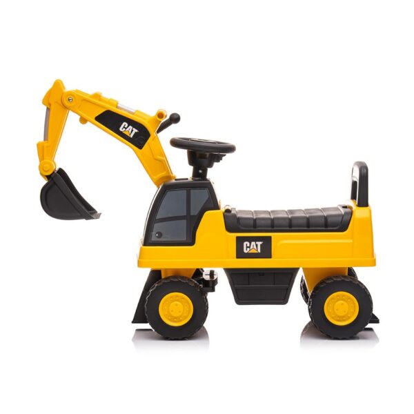 Caterpillar Loopauto Geel – Loopwagen met Graafarm – Stoere Kinderauto - Afbeelding 2